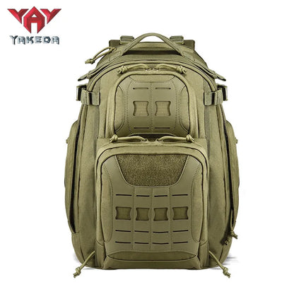 YAKEDA Military Tactical Backpack for Men Army 3 Day Assault Pack 42L Large Molle Hiking Backpack - YAKEDA