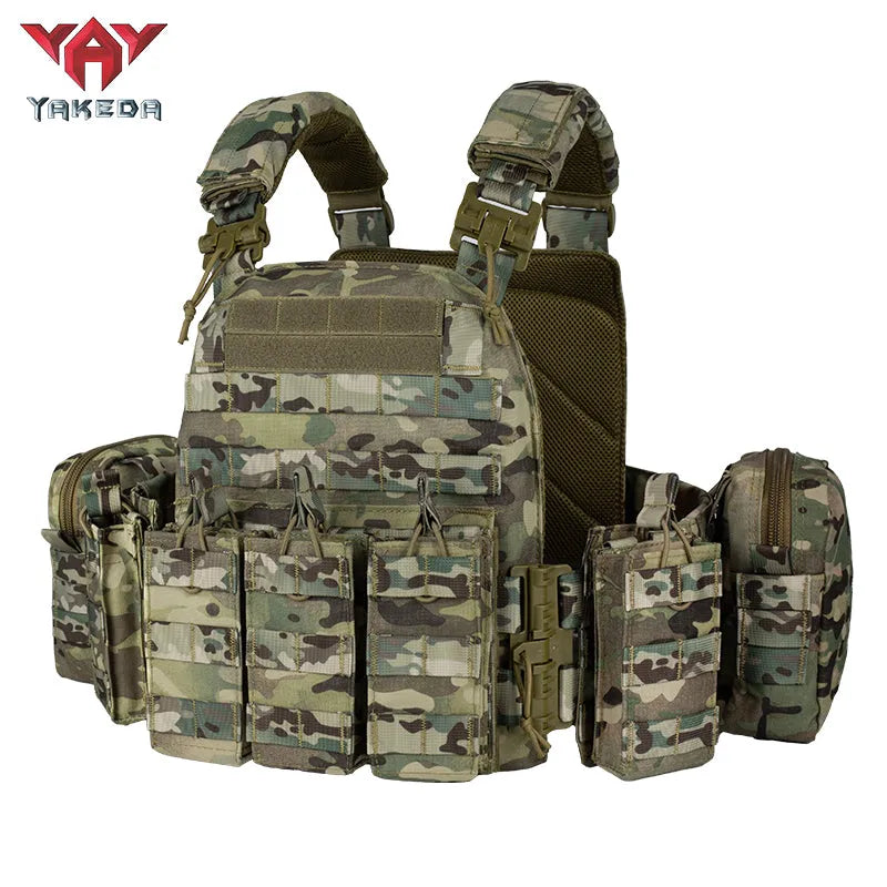 VT-6031-5 QR Yakeda MC Tactical Gear Chaleco Tactico Weighted Plate Carrier Black Tactical Vest Nylon Colete Tatico Military Training Vest - YAKEDA