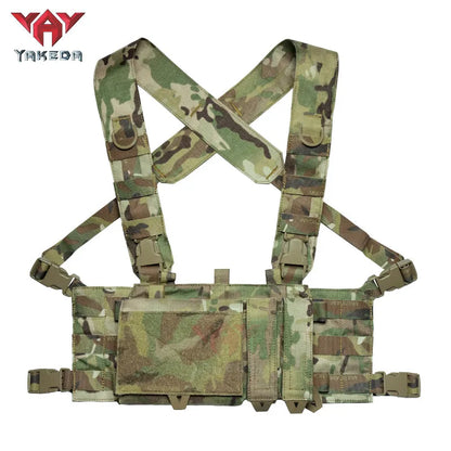 YKD-0240 YAKEDA Tactical Chest Hanger Base 500D Nylon Lightweight Modular Chest Hanger Type 56 Sling Pocket Upgrade - YAKEDA