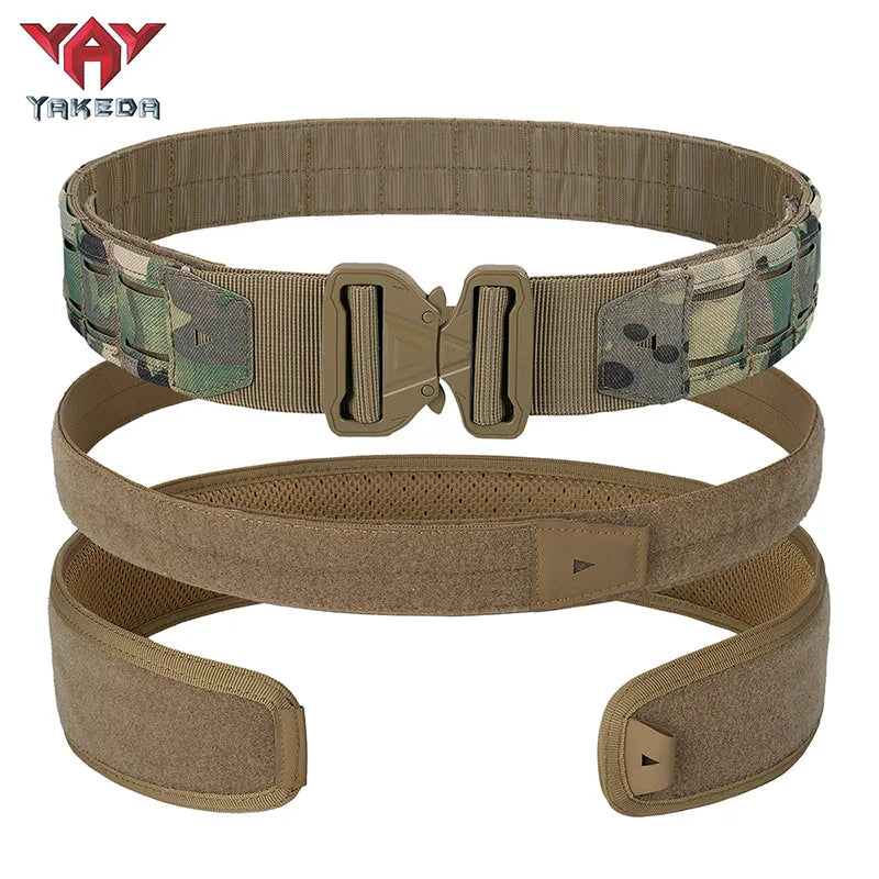 YAKEDA Multifunctional 3-in-1 Waistband Set PALS Laser System Outdoor Tactical Belt Waistband - YAKEDA