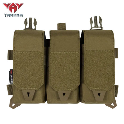 YKD-0201 YAKEDA Tactical Chest Hanger Accessory Multifunction Replacement Flap 556/762 Universal Composite Triple Front Panel - YAKEDA