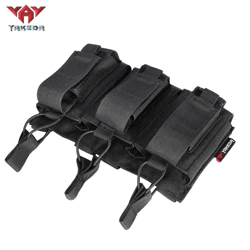 TL-806 Tactical Triple Magazine Nylon 1000D Multi-Purpose molle System Wearable Belt Accessory Pouch - YAKEDA