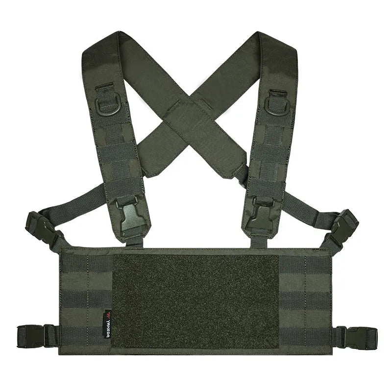 YKD-0240 YAKEDA Tactical Chest Hanger Base 500D Nylon Lightweight Modular Chest Hanger Type 56 Sling Pocket Upgrade - YAKEDA