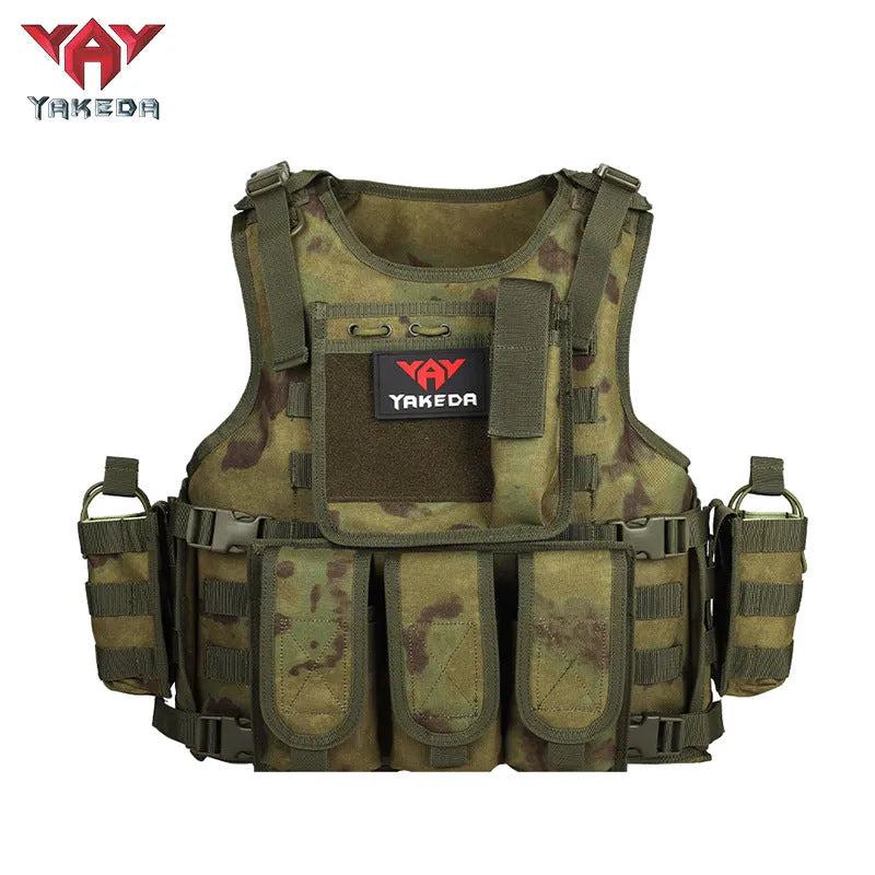 VT-322 YAKEDA Military Tactical Vest Camouflage Body Armor Sports Wear Hunting Vest Army Molle police bulletproof Vest Black - YAKEDA