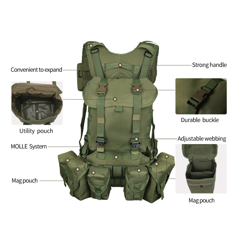 VT-8550 Yakeda Tactical Vest for Range Training and Hunting Camouflage Military Multifunctional Vest with Multiple Pockets and Adjustable Straps