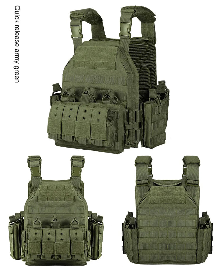 VT-6026-3 Quick Release YAKEDA Swat Jpc Military Molle Army Tactical Bullet Proof Plate Carrier Vest For Hunting - YAKEDA