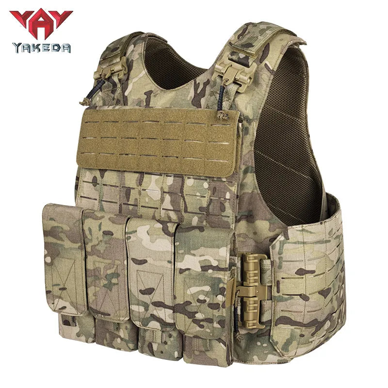 VT-8558 YAKEDA Camouflage Nylon Chaleco Tactico Combat MOLLE Plate Carrier Tactical Vest - YAKEDA