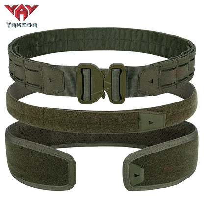 YAKEDA Multifunctional 3-in-1 Waistband Set PALS Laser System Outdoor Tactical Belt Waistband - YAKEDA