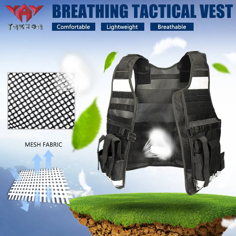 Vt-1065 Yakeda Custom Stab-Resistant Reflective Vest Outdoor Molle System Onboard Safety Tactical Vest - YAKEDA