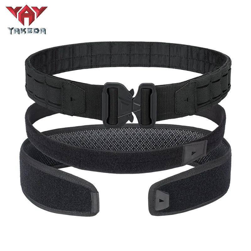 YAKEDA Multifunctional 3-in-1 Waistband Set PALS Laser System Outdoor Tactical Belt Waistband - YAKEDA