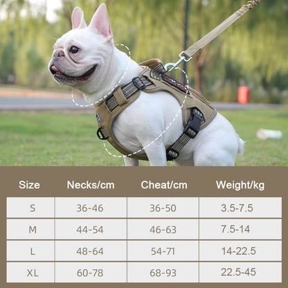 PT-1001 Dog Leash Vest Dog Chest Harness Tactical Dog Chest Walking Leash