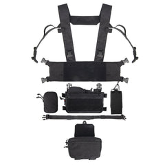 YAKEDA MK3 Chest Rig - Close-up of Integrated Magazine Pouches and Storage Compartments