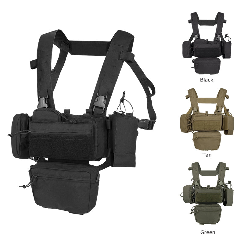 YAKEDA YKD0232 MK3 Chest Rig Tan Color - Lightweight Tactical Vest for Outdoor Hunting