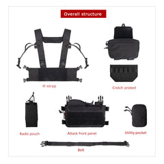 YAKEDA YKD0232 MK3 Chest Rig MultiCam CP - Camouflage Tactical Plate Carrier