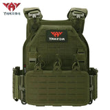 YAKEDA VT-6094A tactical vest side view with MOLLE panels	