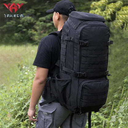 BK-2498 YAKEDA Tactical Backpack Camping Riding Hiking Bag 65L - YAKEDA