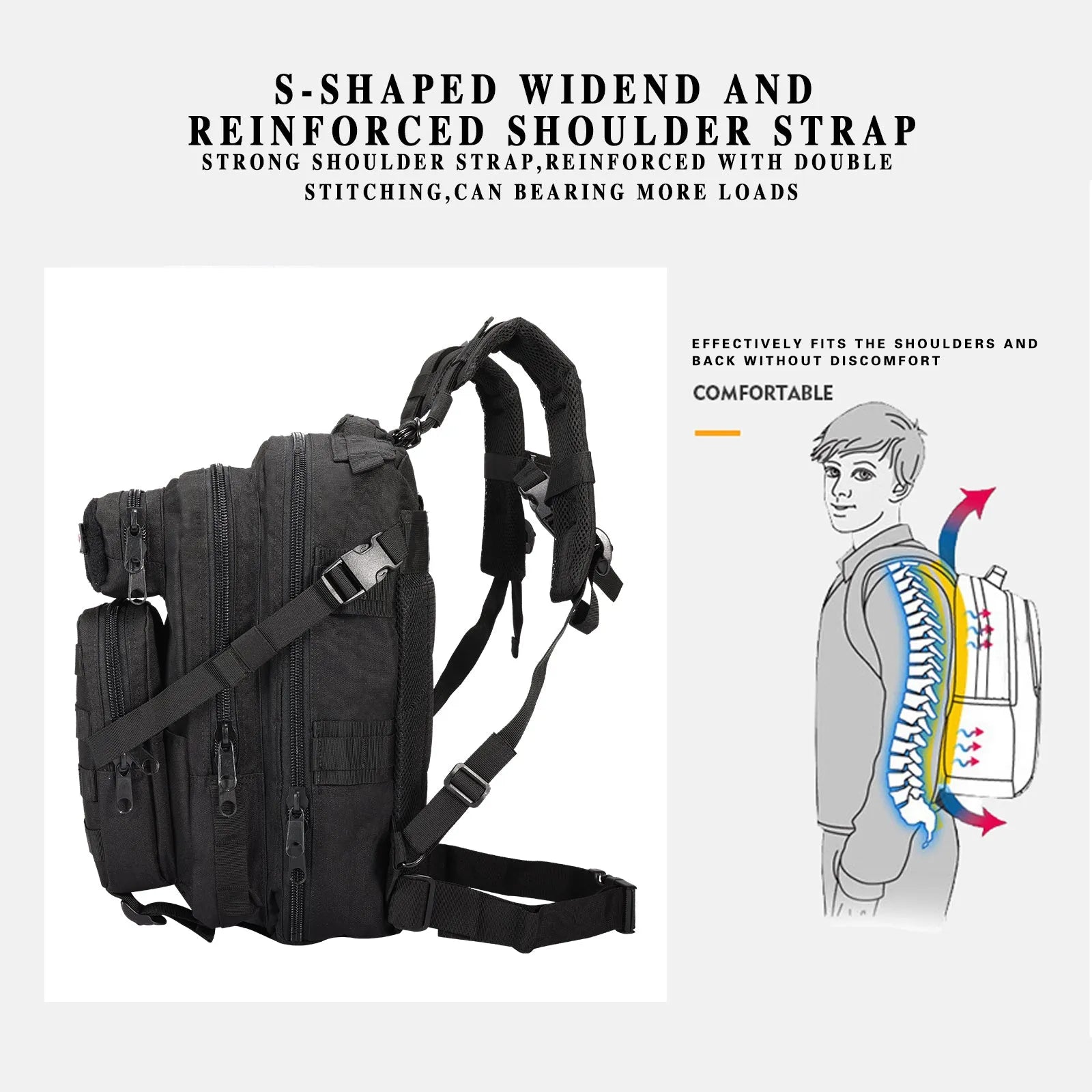 BK-2282 Tactical Backpack Military Backpacks 27L Army Survival