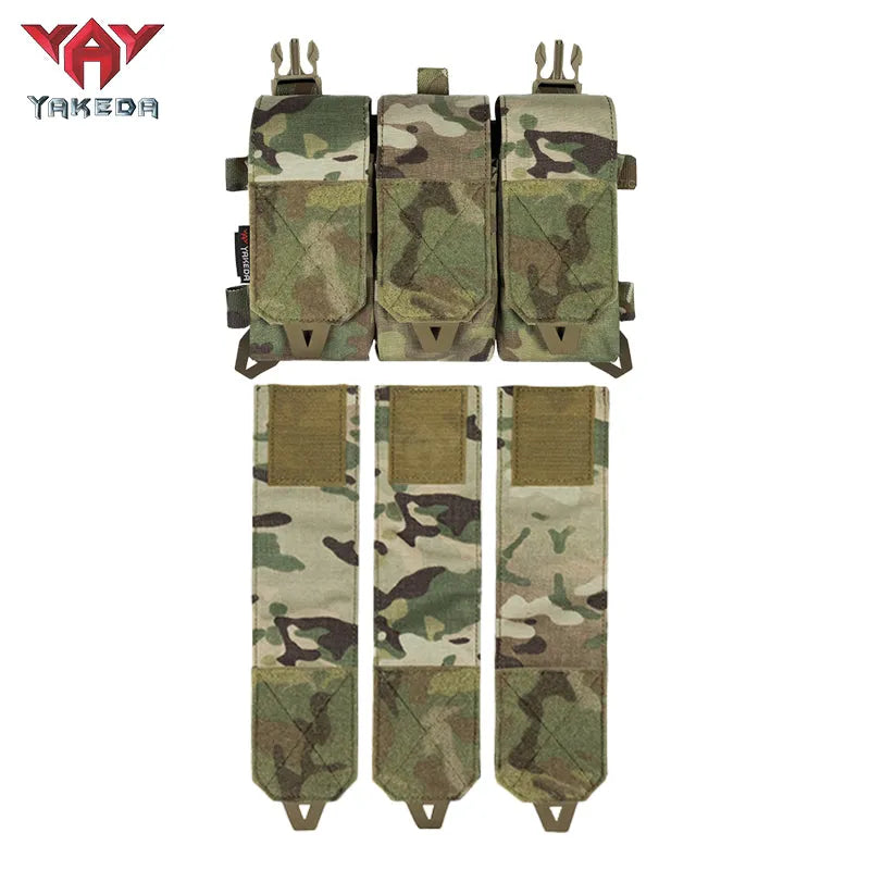 YKD-0201 YAKEDA Tactical Chest Hanger Accessory Multifunction Replacement Flap 556/762 Universal Composite Triple Front Panel - YAKEDA