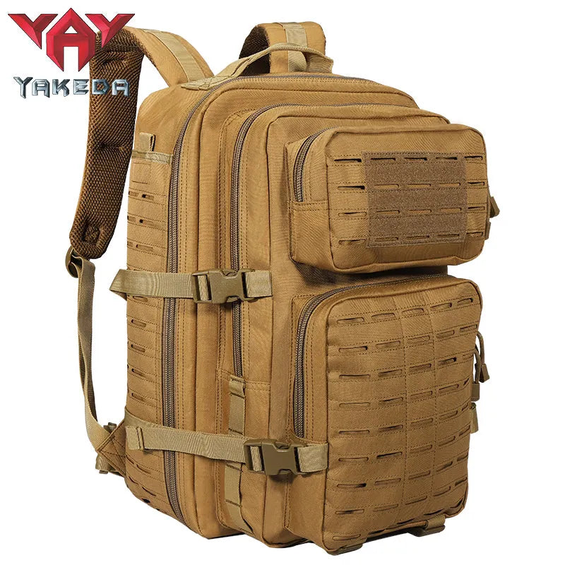 GB-0065 Mountaineering Military Tactical Backpack Men's Hiking Sports Backpack Camouflage System 3P Outdoor Bag 45L - YAKEDA