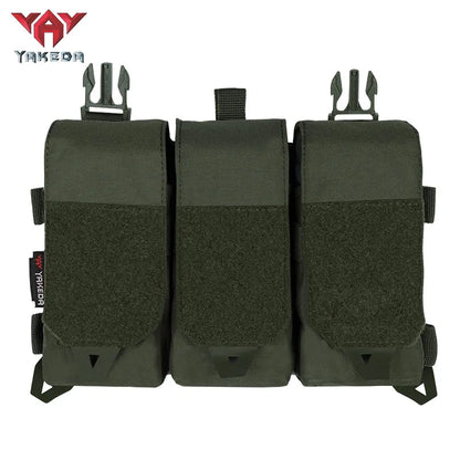 YKD-0201 YAKEDA Tactical Chest Hanger Accessory Multifunction Replacement Flap 556/762 Universal Composite Triple Front Panel - YAKEDA