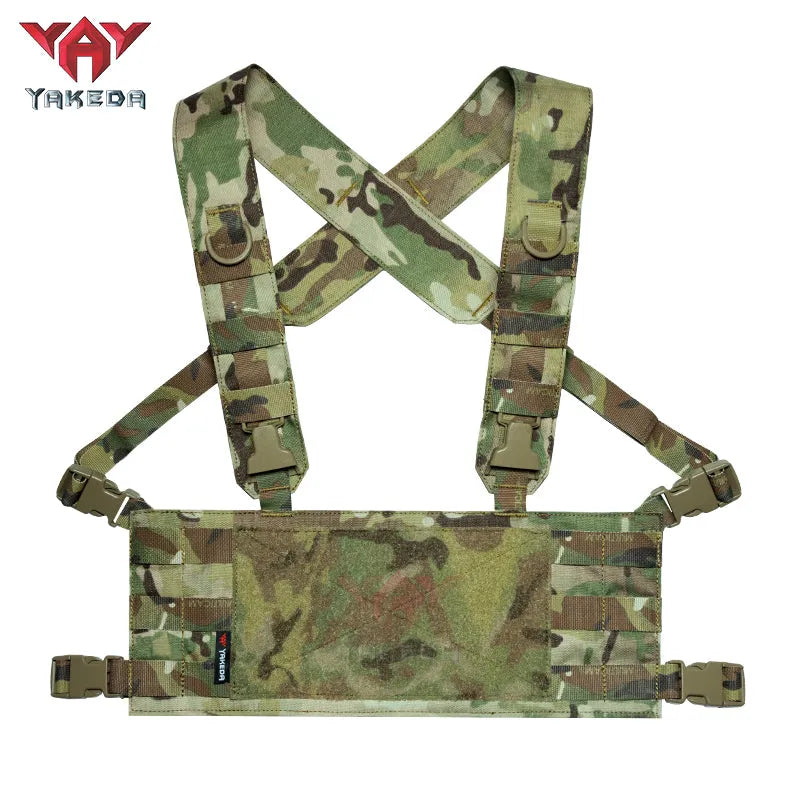 YKD-0240 YAKEDA Tactical Chest Hanger Base 500D Nylon Lightweight Modular Chest Hanger Type 56 Sling Pocket Upgrade - YAKEDA