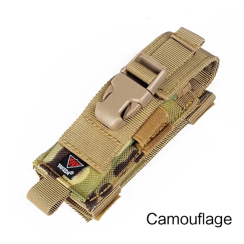 C88044-1 1000D Nylon Camouflage Tactical MOLLE Hunting Holster Cartridge Clip Bullet Tool Knife Belt Pouch Sheath - YAKEDA