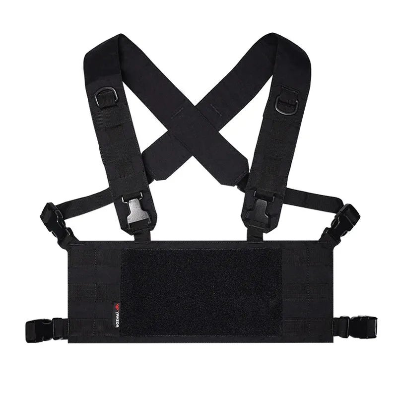 YKD-0240 YAKEDA Tactical Chest Hanger Base 500D Nylon Lightweight Modular Chest Hanger Type 56 Sling Pocket Upgrade - YAKEDA