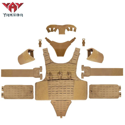 VT-8446 YAKEDA Latest Fashion Full Protection Military Tactical Vest Molle Chaleco Tactico Laser Cut Plate Carrier Bullet Proof Vest - YAKEDA