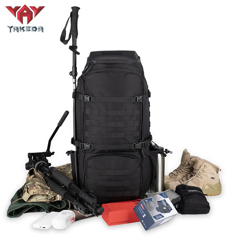 BK-2498 YAKEDA Tactical Backpack Camping Riding Hiking Bag 65L - YAKEDA