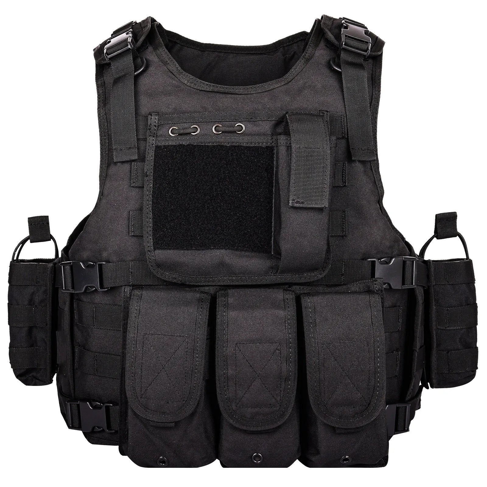 YAKEDA Tactical Vest For Airsoft & Training - Adjustable MOLLE System With Multiple Pouches