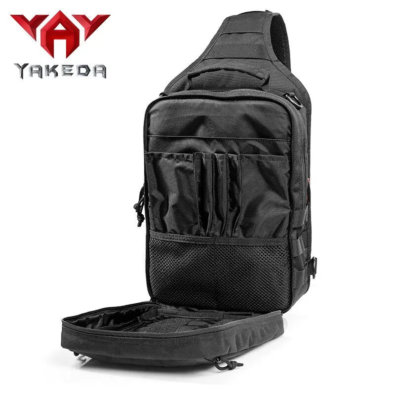 KF-088 Nylon Tactical Sling Bag Cross Body Gun Backpack Design For Handgun Move Quickly - YAKEDA