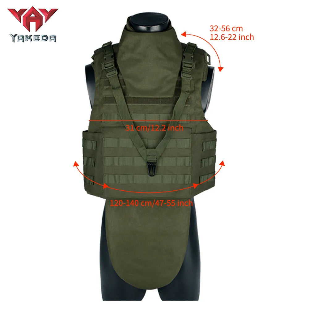Bon amixyl Jacht tactisch vest, verstelbaar militair aanval, vechtvest, airsoft, paintball, aanval, outdoor, jungle, spel, bescherming vest.., zwart, XL