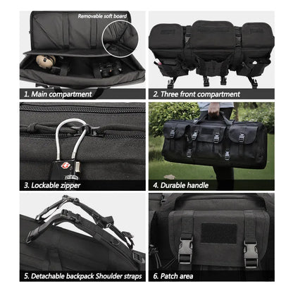 GN-9094-28 Tactical Gear Bags Outdoor Fishing Bag 28 inch Army Fan Multifunctional Gun Bag - YAKEDA