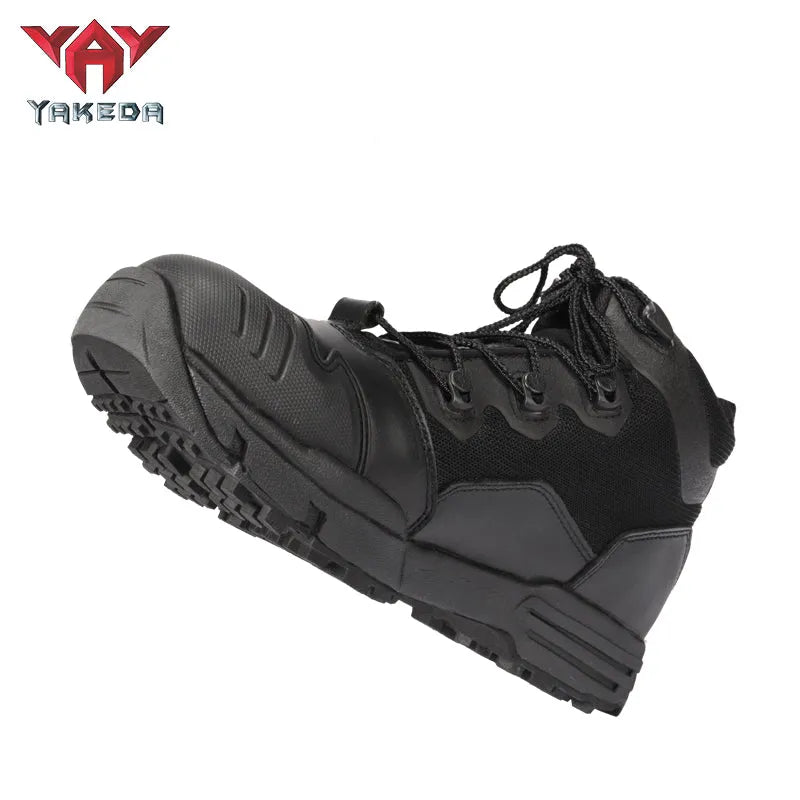 Botas Militares Police Army Boot Waterproof Hiking Boot Combat Tactical Leather Black Military Boots For Men - YAKEDA