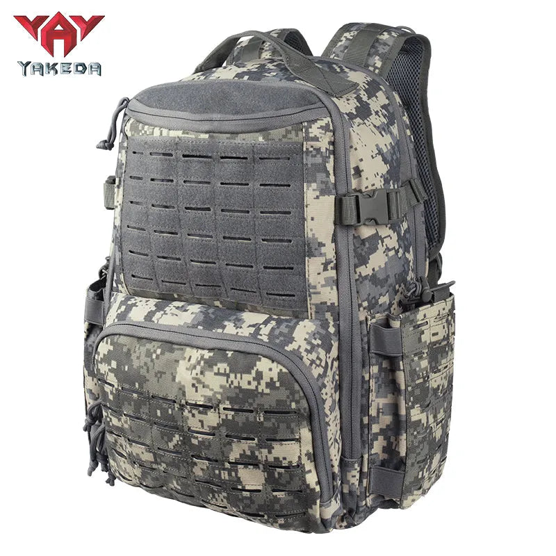 BK-2357 Tactical Backpack Hiking Bag Outdoor Sports Shoulder Bag Wear-Resistant Polyester Travel Hiking Large Capacity Backpacks - YAKEDA