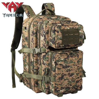 GB-0065 Mountaineering Military Tactical Backpack Men's Hiking Sports Backpack Camouflage System 3P Outdoor Bag 45L - YAKEDA