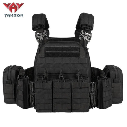 VT-6031-5 QR Yakeda MC Tactical Gear Chaleco Tactico Weighted Plate Carrier Black Tactical Vest Nylon Colete Tatico Military Training Vest - YAKEDA