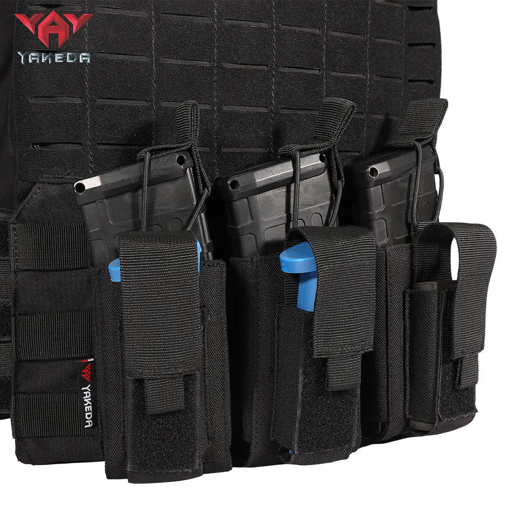 TL-806 Tactical Triple Magazine Nylon 1000D Multi-Purpose molle System Wearable Belt Accessory Pouch - YAKEDA