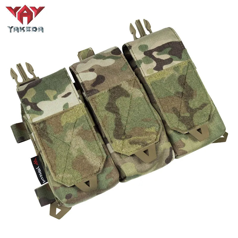 YKD-0201 YAKEDA Tactical Chest Hanger Accessory Multifunction Replacement Flap 556/762 Universal Composite Triple Front Panel - YAKEDA