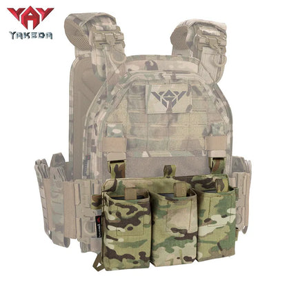 YKD-0200 YAKEDA Tactical Triplex 5.56/7.62 Universal Speed Dial Holster Vest Snap-In Modular Attack Front Panel - YAKEDA