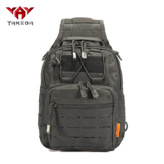 A88060-1 Yakeda Small Outdoor Waterproof Edc Laser Cut Pistol Concealed Tactical Crossbody Shoulder Pack Chest Sling Chest Bag - YAKEDA