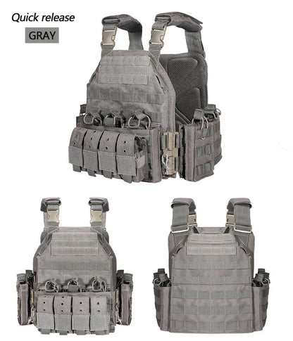 VT-6026-3 Quick Release YAKEDA Swat Jpc Military Molle Army Tactical Bullet Proof Plate Carrier Vest For Hunting - YAKEDA