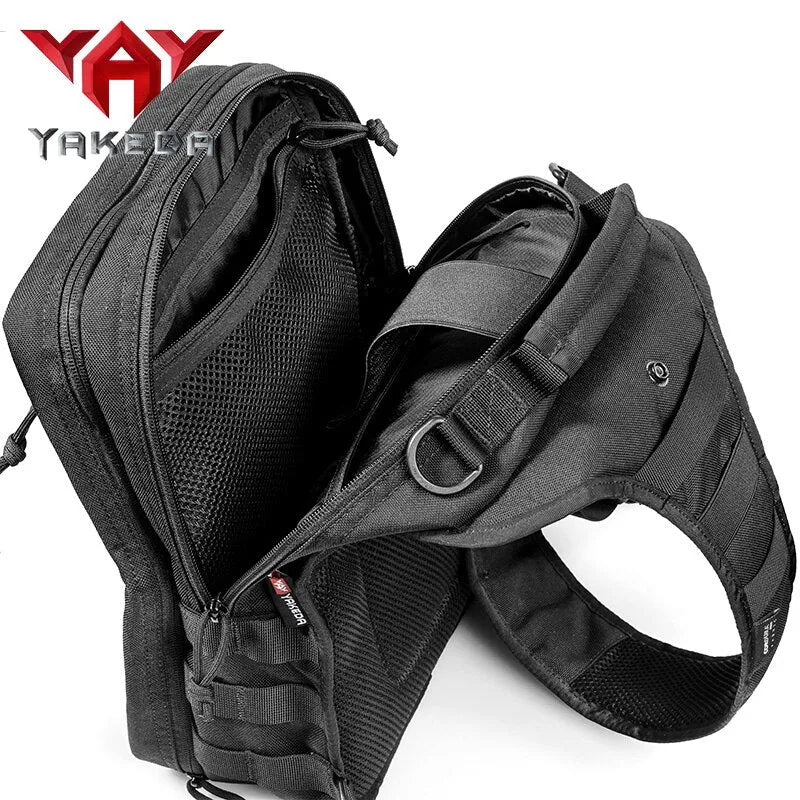 KF-088 Nylon Tactical Sling Bag Cross Body Gun Backpack Design For Handgun Move Quickly - YAKEDA