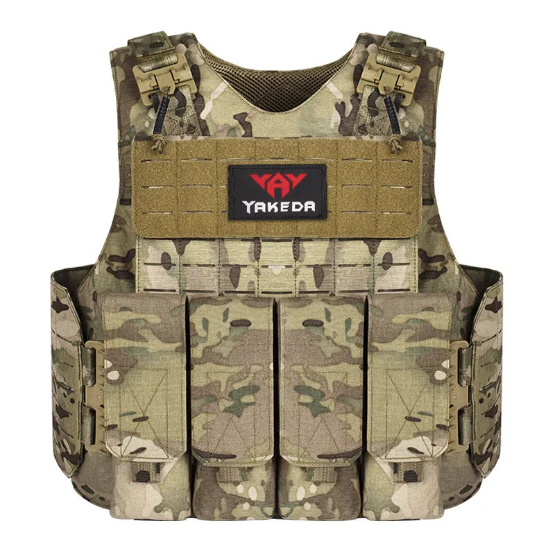 VT-8558 YAKEDA Camouflage Nylon Chaleco Tactico Combat MOLLE Plate Carrier Tactical Vest - YAKEDA