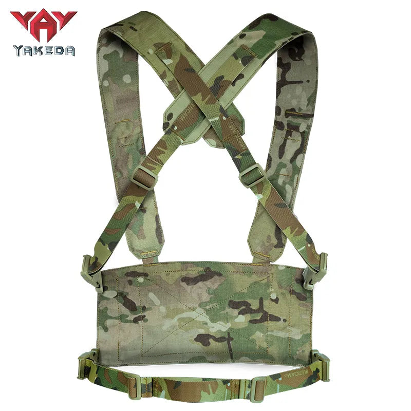 YKD-0240 YAKEDA Tactical Chest Hanger Base 500D Nylon Lightweight Modular Chest Hanger Type 56 Sling Pocket Upgrade - YAKEDA