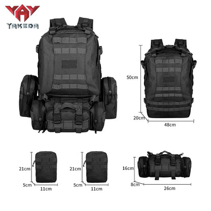 BK-2437 YAKEDA Tactical Backpack Military Fan CS Training Bag - YAKEDA