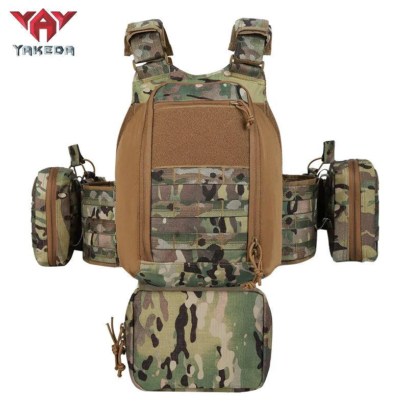 VT-8833TB YAKEDA Camouflage Tactical Vest Outdoor CS Military Tactical Vest Multifunctional Tactical Vests - YAKEDA