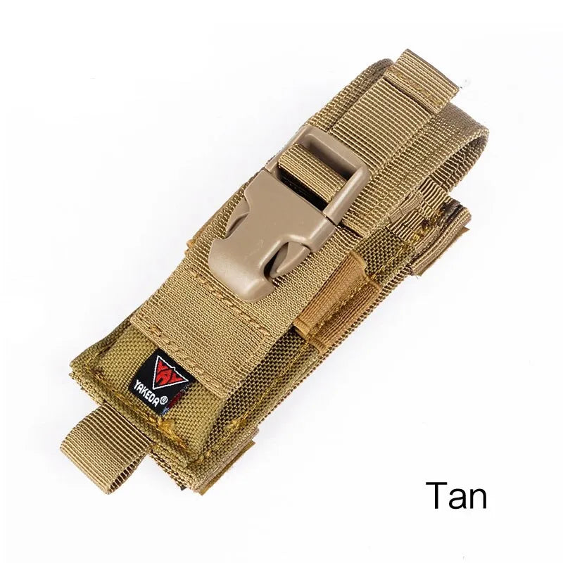 C88044-1 1000D Nylon Camouflage Tactical MOLLE Hunting Holster Cartridge Clip Bullet Tool Knife Belt Pouch Sheath - YAKEDA