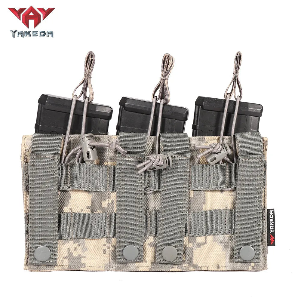 Yakeda nylon Molle triple pistol ammunition bag other police hunting military AK cartridge tactics - YAKEDA